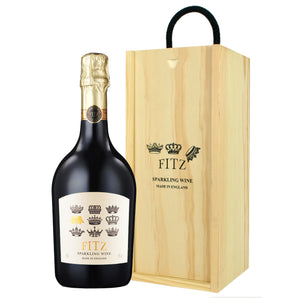 Fitz English Sparkling Wine in a Fitz Branded Wooden Gift Box