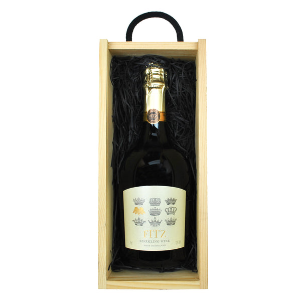 Fitz English Sparkling Wine in a Wooden Fitz Branded Gift Box